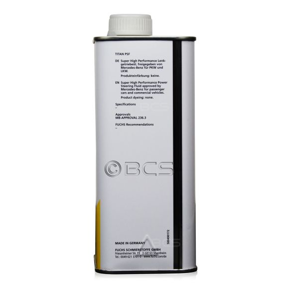 2 litry FUCHS TITAN PSF - olej / płyn do wspomagania Mercedes MB 236.3 - ZESTAW - TANIEJ, Opakowanie / zestaw: 2 litry (2 x 1 litr), 2. zdjęcie - sklep olejefuchs.pl