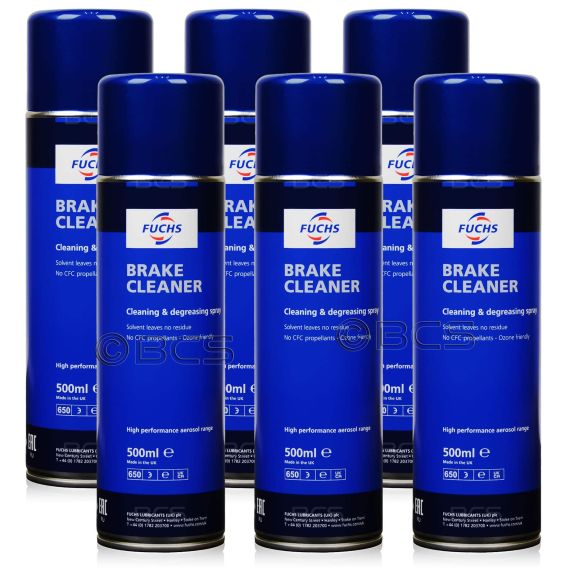 6 sztuk FUCHS BRAKE CLEANER SPRAY - odtłuszczacz i zmywacz do hamulców  - 500 ml - ZESTAW - TANIEJ, Opakowanie / zestaw: 500 ml SPRAY x 6 - sklep olejefuchs.pl