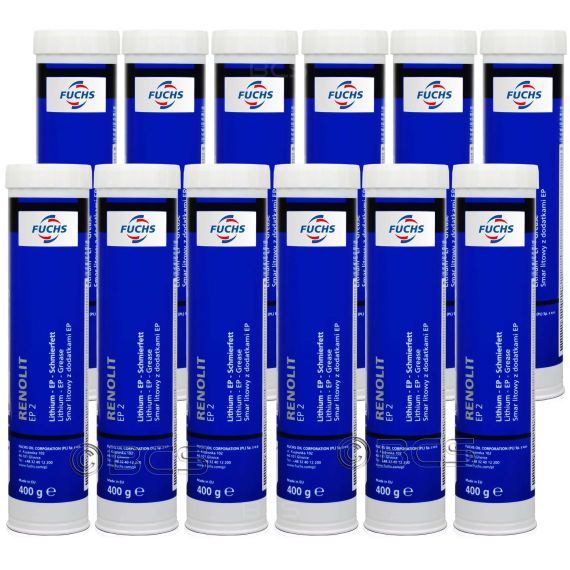 12 sztuk FUCHS RENOLIT EP 2 - wielofunkcyjny smar litowy - 400 g - ZESTAW - TANIEJ, Klasa konsystencji NLGI: NLGI 2, Opakowanie / zestaw: 400 g x 12 - sklep olejefuchs.pl
