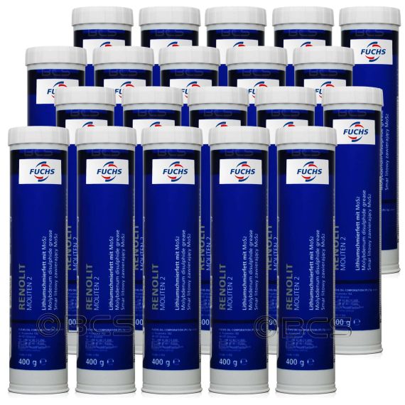 20 sztuk FUCHS RENOLIT MOLITEN 2 - smar litowy z dwusiarczkiem molibdenu - 400 g - ZESTAW - TANIEJ, Opakowanie / zestaw: 400 g x 20 - sklep olejefuchs.pl
