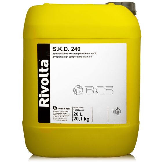 20 litrów RIVOLTA S.K.D. 240 - olej do łańcuchów, Opakowanie / zestaw: 20 litrów - sklep olejefuchs.pl