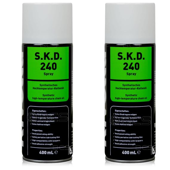 2 sztuki RIVOLTA S.K.D. 240 SPRAY - olej do łańcuchów - 400 ml - ZESTAW- TANIEJ, Opakowanie / zestaw: 400 ml SPRAY x 2 - sklep olejefuchs.pl