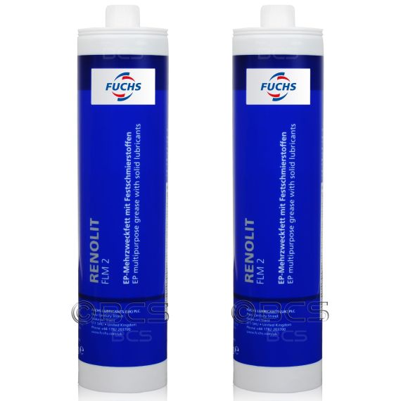 2 sztuki FUCHS RENOLIT FLM 2 - smar litowy z dwusiarczkiem molibdenu odporny na wodę - 500 g system REINER - ZESTAW - TANIEJ, Opakowanie / zestaw: 500 g x 2 - REINER - sklep olejefuchs.pl
