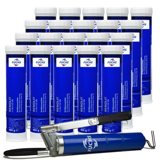 20 sztuk FUCHS RENOLIT H 443-HD 88 400 g - smar + SMAROWNICA - ZESTAW, Opakowanie / zestaw: 400 g x 20 + smarownica - sklep olejefuchs.pl