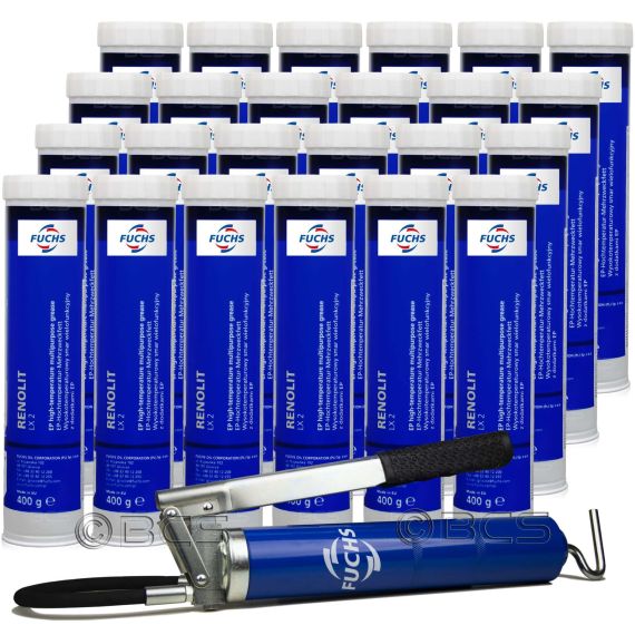 24 sztuki FUCHS RENOLIT LX 2 - smar NLGI 2 - 400 g - smar + SMAROWNICA - ZESTAW, Klasa konsystencji NLGI: NLGI 2, Opakowanie / zestaw: 400 g x 24 + smarownica - sklep olejefuchs.pl