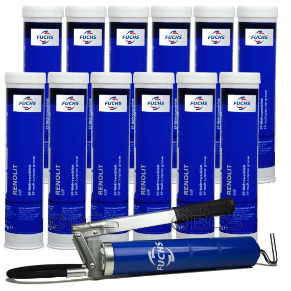 12 sztuk FUCHS RENOLIT MP 400 g - smar + SMAROWNICA - ZESTAW, Opakowanie / zestaw: 400 g x 12 + smarownica - sklep olejefuchs.pl