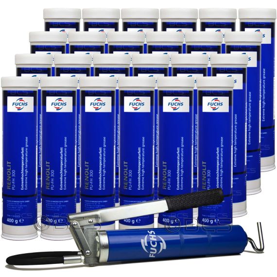 24 sztuki FUCHS RENOLIT PU-FH 300 400 g - smar + SMAROWNICA - ZESTAW, Opakowanie / zestaw: 400 g x 24 + smarownica - sklep olejefuchs.pl