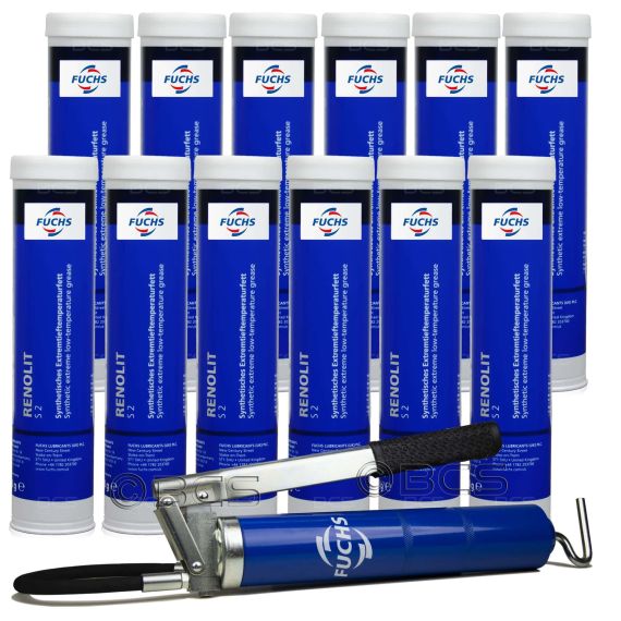 12 sztuk FUCHS RENOLIT S 2 400 g - smar + SMAROWNICA - ZESTAW, Opakowanie / zestaw: 400 g x 12 + smarownica - sklep olejefuchs.pl