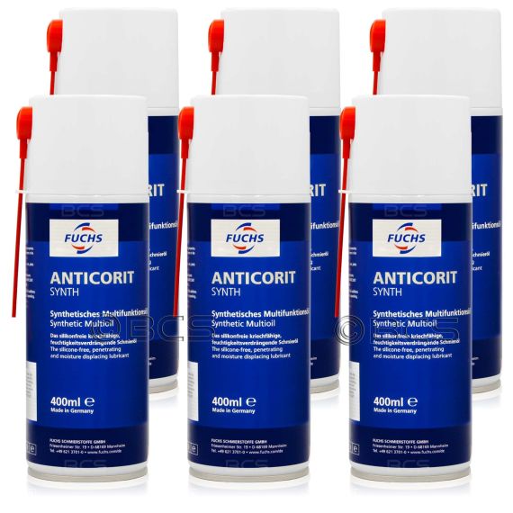 6 sztuk FUCHS ANTICORIT SYNTH SPRAY - preparat wielofunkcyjny i środek antykorozyjny - 400 ml - ZESTAW - TANIEJ, Opakowanie / zestaw: 400 ml SPRAY x 6 - sklep olejefuchs.pl