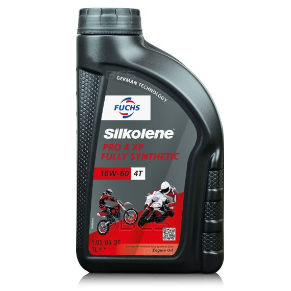 1 litr FUCHS SILKOLENE PRO 4 10W60 XP - syntetyczny (fully synthetic) olej silnikowy (4T) do motocykli, Opakowanie / zestaw: 1 litr, Lepkość SAE: 10W60 - sklep olejefuchs.pl