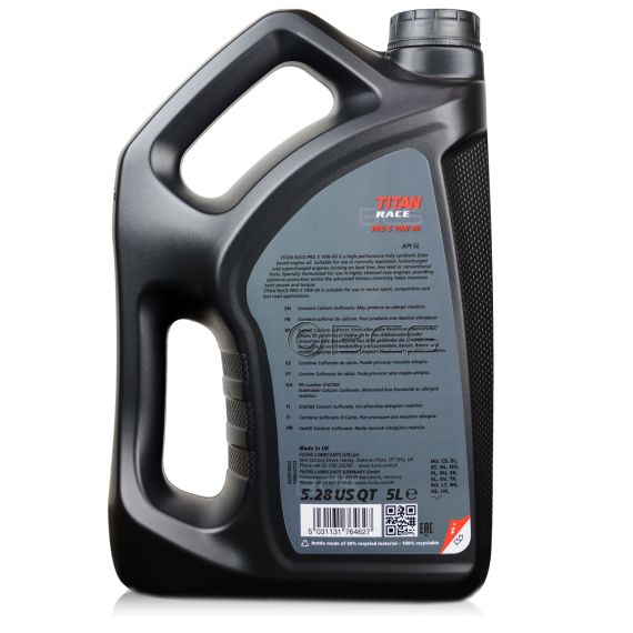 10 litrów FUCHS TITAN RACE PRO S 10W60 - w pełni syntetyczny (fully synthetic ester oil) olej silnikowy - estry i PAO - ZESTAW - TANIEJ, Opakowanie / zestaw: 10 litrów (2 x 5 litrów), Lepkość SAE: 10W60, 2. zdjęcie - sklep olejefuchs.pl