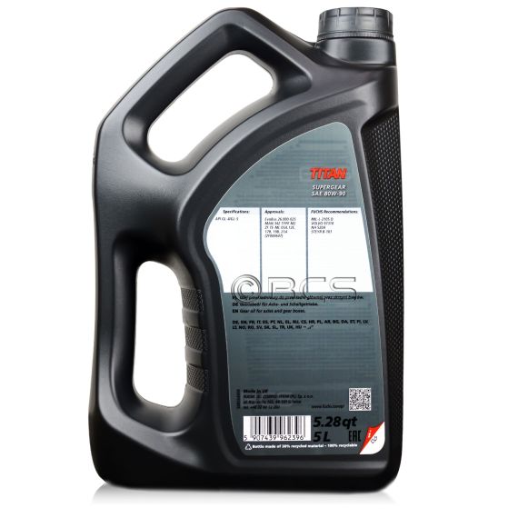 15 litrów FUCHS TITAN SUPERGEAR 80W90 - olej przekładniowy - ZESTAW - TANIEJ, Opakowanie / zestaw: 15 litrów (3 x 5 litrów), 2. zdjęcie - sklep olejefuchs.pl