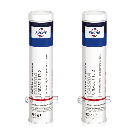 2 sztuki FUCHS CASSIDA GREASE HTS 2 - syntetyczny smar wysokotemperaturowy NLGI 2 - 380 g [przemysł spożywczy] - ZESTAW - TANIEJ, Opakowanie / zestaw: 380 g x 2 - sklep olejefuchs.pl