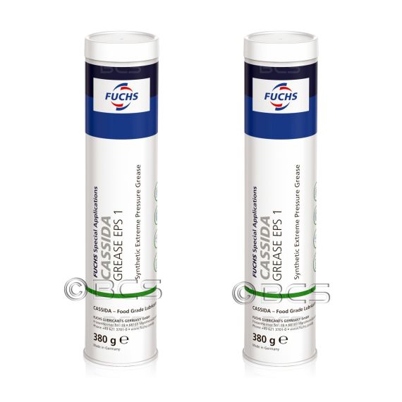 2 sztuki FUCHS CASSIDA GREASE EPS 1 - smar syntetyczny NLGI 1 do wysokich obciążeń - 380 g [przemysł spożywczy] - ZESTAW - TANIEJ, Opakowanie / zestaw: 380 g x 2 - sklep olejefuchs.pl