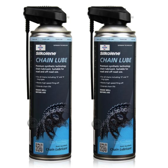 2 sztuki FUCHS SILKOLENE CHAIN LUBE SPRAY - syntetyczny smar do łańcucha motocyklowego - 500 ml - ZESTAW - TANIEJ, Opakowanie / zestaw: 500 ml SPRAY x 2 - sklep olejefuchs.pl