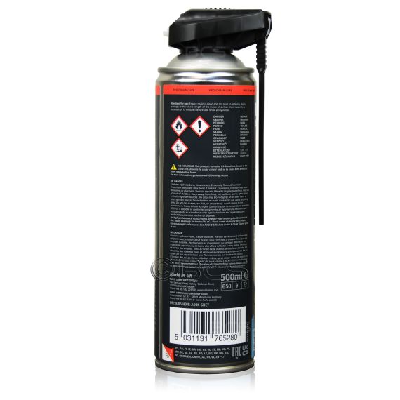 2 sztuki FUCHS SILKOLENE PRO CHAIN LUBE SPRAY - syntetyczny smar do łańcucha motocyklowego - 500 ml - ZESTAW - TANIEJ, Opakowanie / zestaw: 500 ml SPRAY x 2, 4. zdjęcie - sklep olejefuchs.pl