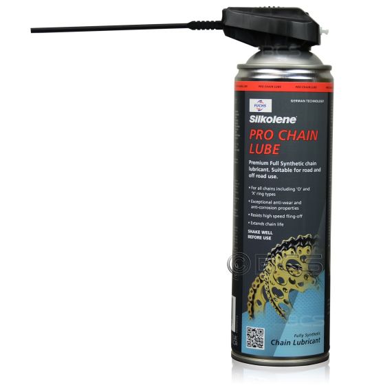 3 sztuki FUCHS SILKOLENE PRO CHAIN LUBE SPRAY - syntetyczny smar do łańcucha motocyklowego - 500 ml - ZESTAW - TANIEJ, Opakowanie / zestaw: 500 ml SPRAY x 3, 2. zdjęcie - sklep olejefuchs.pl