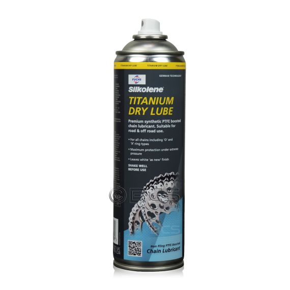 6 sztuk FUCHS SILKOLENE TITANIUM DRY LUBE SPRAY - smar do łańcucha motocyklowego z PTFE - 500 ml - ZESTAW - TANIEJ, Opakowanie / zestaw: 500 ml SPRAY x 6, 2. zdjęcie - sklep olejefuchs.pl