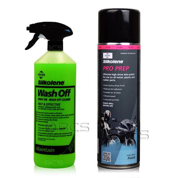 ZESTAW DO MYCIA I PIELĘGNACJI MOTOCYKLA - SILKOLENE WASH OFF + PRO PREP - sklep olejefuchs.pl
