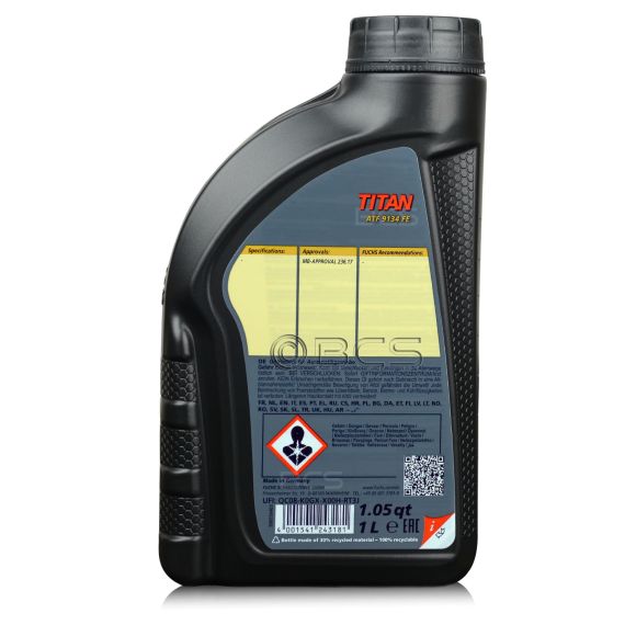 2 litry FUCHS TITAN ATF 9134 FE (MB 236.17 MERCEDES )- olej do automatycznych skrzyń biegów - ZESTAW - TANIEJ, Opakowanie / zestaw: 2 litry (2 x 1 litr), 2. zdjęcie - sklep olejefuchs.pl