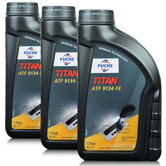 3 litry FUCHS TITAN ATF 9134 FE (MB 236.17 MERCEDES ) - olej do automatycznych skrzyń biegów - ZESTAW - TANIEJ, Opakowanie / zestaw: 3 litry (3 x 1 litr) - sklep olejefuchs.pl