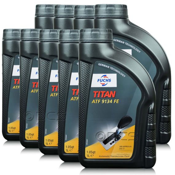 9 litrów FUCHS TITAN ATF 9134 FE (MB 236.17 MERCEDES ) - olej do automatycznych skrzyń biegów - ZESTAW - TANIEJ, Opakowanie / zestaw: 9 litrów (9 x 1 litr) - sklep olejefuchs.pl