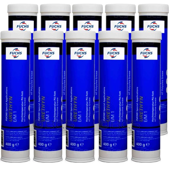 10 sztuk FUCHS URETHYN E/M 1 - smar - 400 g - ZESTAW- TANIEJ, Klasa konsystencji NLGI: NLGI 1, Opakowanie / zestaw: 400 g x 10 - sklep olejefuchs.pl