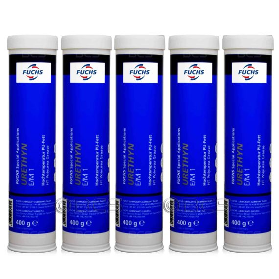 5 sztuk FUCHS URETHYN E/M 1 - smar - 400 g - ZESTAW- TANIEJ, Klasa konsystencji NLGI: NLGI 1, Opakowanie / zestaw: 400 g x 5 - sklep olejefuchs.pl