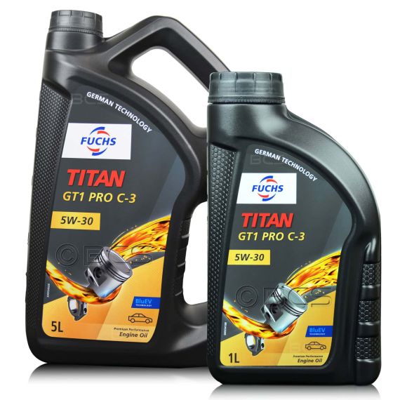 6 litrów FUCHS TITAN GT1 PRO C3 5W30 - ACEA C3, API SN, VW 504 00/507 00, MB 229.51, BMW LL-04 - olej silnikowy - ZESTAW - TANIEJ, Opakowanie / zestaw: 6 litrów (5 litrów + 1 litr) - sklep olejefuchs.pl