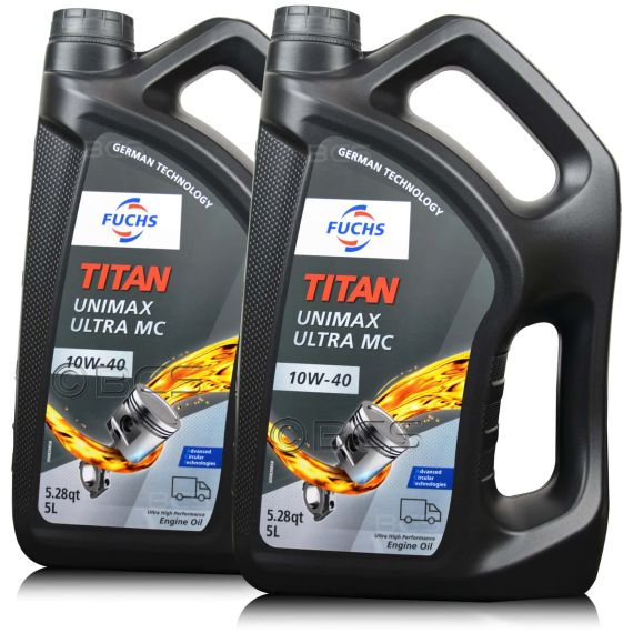 10 litrów FUCHS TITAN UNIMAX ULTRA MC 10W40 - olej silnikowy - ZESTAW - TANIEJ, Opakowanie / zestaw: 10 litrów (2 x 5 litrów) - sklep olejefuchs.pl