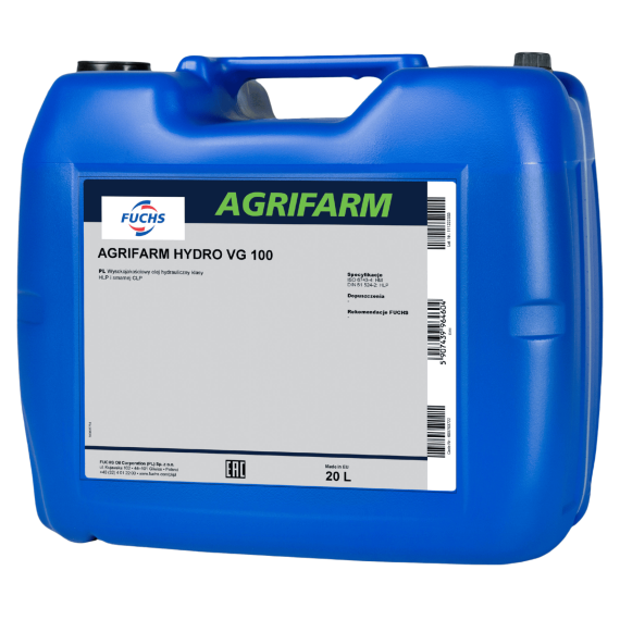 20 litrów FUCHS AGRIFARM HYDRO VG 100 - olej hydrauliczny - sklep olejefuchs.pl