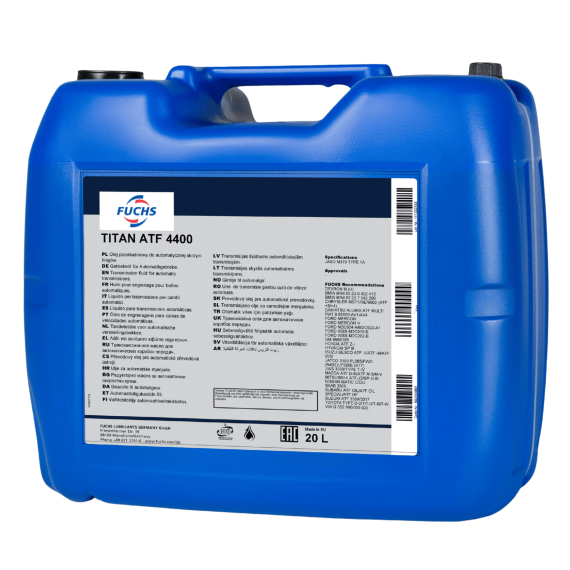 20 litrów FUCHS TITAN ATF 4400 - olej do automatycznych skrzyń biegów, Opakowanie / zestaw: 20 litrów - sklep olejefuchs.pl