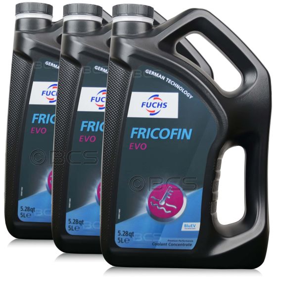 15 litrów FUCHS FRICOFIN EVO (KONCENTRAT) VW G12EVO - płyn do chłodnic / płyn chłodniczy - ZESTAW - TANIEJ, Opakowanie / zestaw: 15 litrów (3 x 5 litrów) - sklep olejefuchs.pl