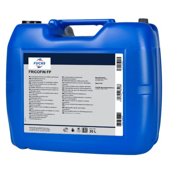20 litrów FUCHS FRICOFIN FP (KONCENTRAT) - płyn do chłodnic / płyn chłodniczy, Opakowanie / zestaw: 20 litrów - sklep olejefuchs.pl