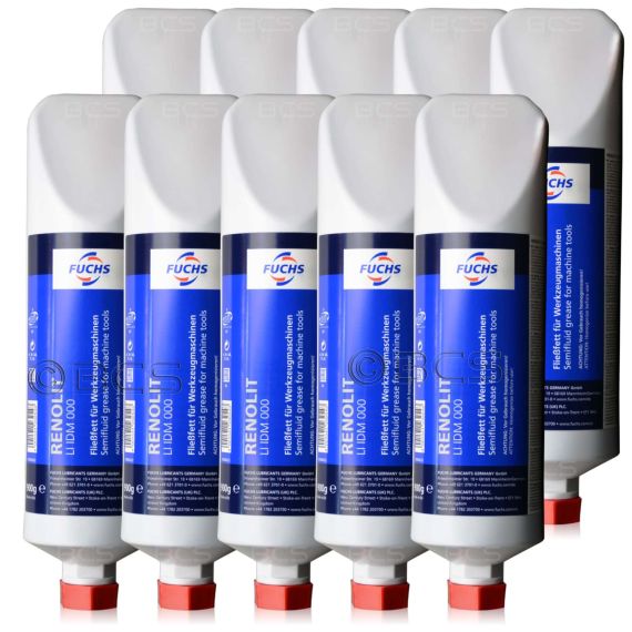 10 sztuk FUCHS RENOLIT LI IDM 000 - smar półpłynny do obrabiarek [dedykowany do DMG MORI] - ZESTAW - TANIEJ, Klasa konsystencji NLGI: NLGI 000, Opakowanie / zestaw: 10 litrów (10 x 1 litr) - sklep olejefuchs.pl