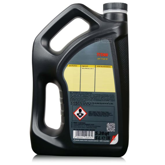 7 litrów FUCHS TITAN ATF 7134 FE (MERCEDES MB 236.15) - olej do automatycznych skrzyń biegów - ZESTAW - TANIEJ, Opakowanie / zestaw: 7 litrów (5 litrów + 2 litry), 2. zdjęcie - sklep olejefuchs.pl