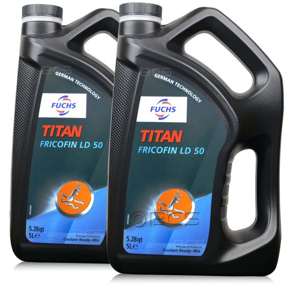 10 litrów FUCHS TITAN FRICOFIN LD 50 - gotowy płyn do chłodnic / płyn chłodniczy - ZESTAW - TANIEJ, Opakowanie / zestaw: 10 litrów (2 x 5 litrów) - sklep olejefuchs.pl