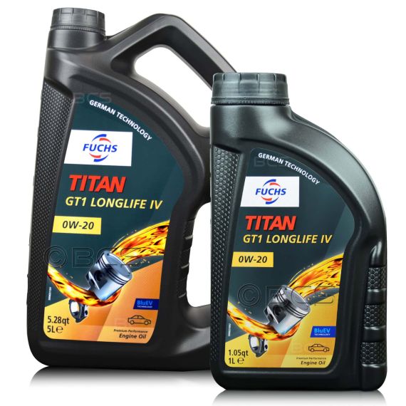 6 litrów FUCHS TITAN GT1 (VW) LONGLIFE IV 0W20 VW 508 00 / VW 509 00 - olej silnikowy - ZESTAW - TANIEJ, Opakowanie / zestaw: 6 litrów (5 litrów + 1 litr) - sklep olejefuchs.pl