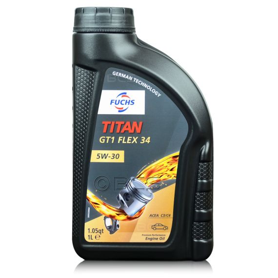 1 litr FUCHS TITAN GT1 FLEX 34 5W30 - ACEA C4, RN0720, MB 226.51, MB 229.51 - olej silnikowy, Opakowanie / zestaw: 1 litr - sklep olejefuchs.pl