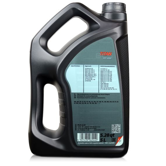 6 litrów - FUCHS TITAN ATF 4000 - olej do automatycznych skrzyń biegów - ZESTAW - TANIEJ, Opakowanie / zestaw: 6 litrów (5 litrów + 1 litr), 2. zdjęcie - sklep olejefuchs.pl