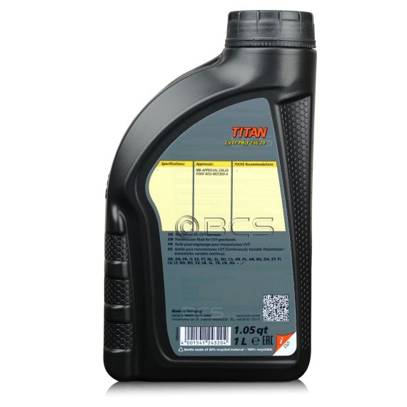 1 litr FUCHS TITAN CVTF PRO 236.20 - (MERCEDES MB 236.20) olej do skrzyń bezstopniowych CVT, Opakowanie / zestaw: 1 litr, 2. zdjęcie - sklep olejefuchs.pl