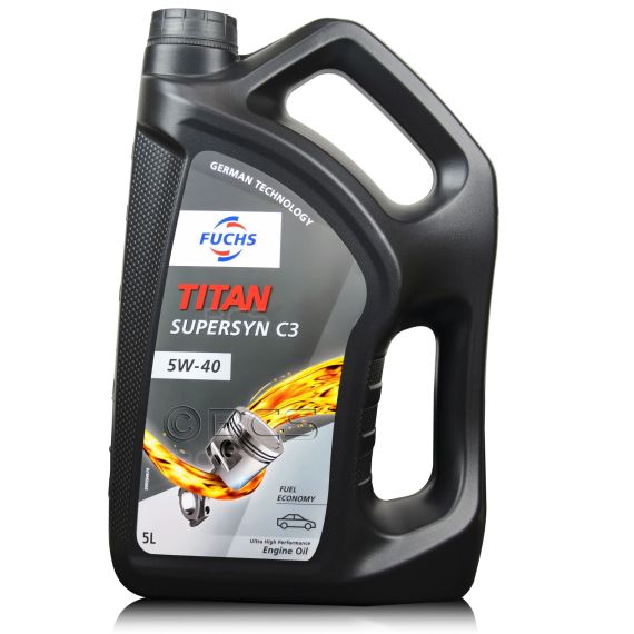 5 litrów FUCHS TITAN SUPERSYN C3 5W40 - ACEA C3, API SP, MB 229.31, VW 505 00/505 01 - olej silnikowy, Opakowanie / zestaw: 5 litrów - sklep olejefuchs.pl