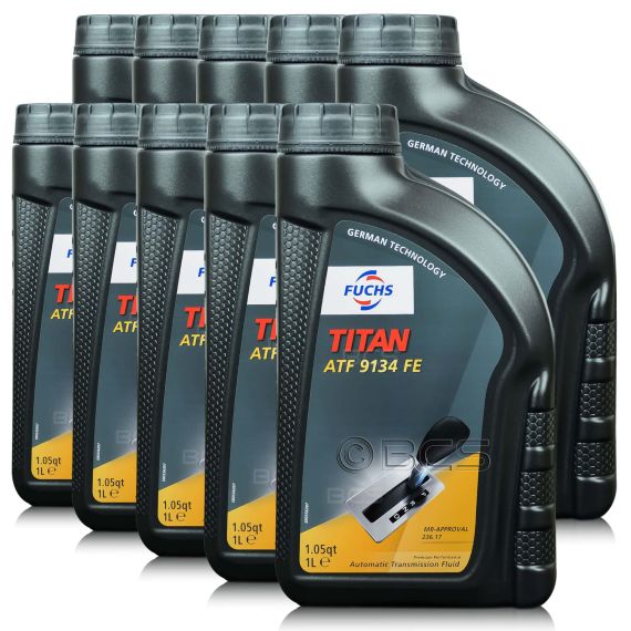 10 litrów FUCHS TITAN ATF 9134 FE (MB 236.17 MERCEDES ) - olej do automatycznych skrzyń biegów - ZESTAW - TANIEJ, Opakowanie / zestaw: 10 litrów (10 x 1 litr) - sklep olejefuchs.pl