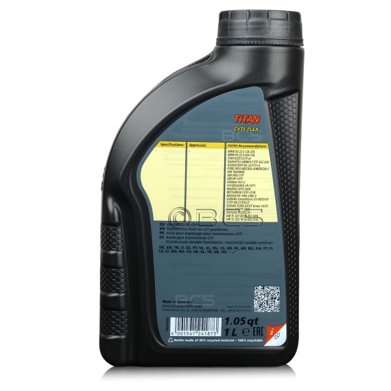 1 litr FUCHS TITAN CVTF FLEX - olej do skrzyń bezstopniowych CVT, Opakowanie / zestaw: 1 litr, 2. zdjęcie - sklep olejefuchs.pl