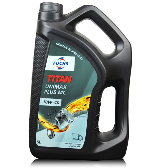 5 litrów FUCHS TITAN UNIMAX PLUS MC 10W40 - olej silnikowy, Opakowanie / zestaw: 5 litrów, Lepkość SAE: 10W40 - sklep olejefuchs.pl