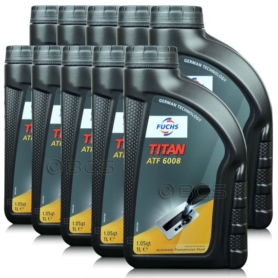 10 litrów FUCHS TITAN ATF 6008 - olej do automatycznych skrzyń biegów - ZESTAW - TANIEJ, Opakowanie / zestaw: 10 litrów (10 x 1 litr) - sklep olejefuchs.pl