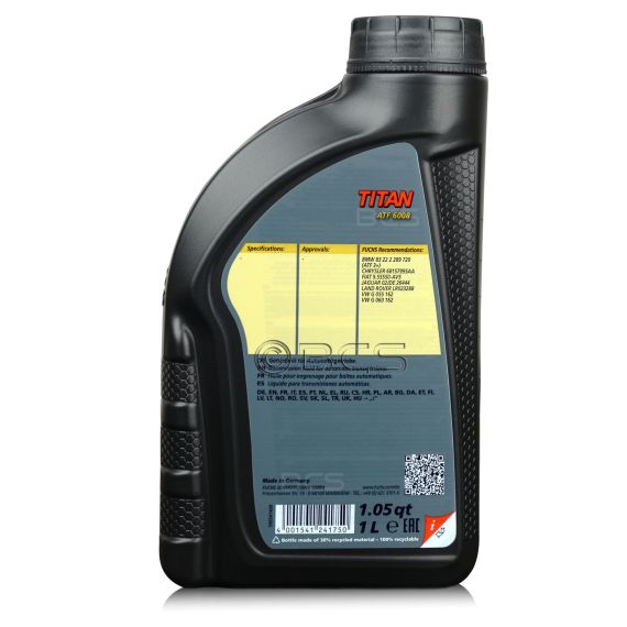 3 litry FUCHS TITAN ATF 6008 - olej do automatycznych skrzyń biegów - ZESTAW - TANIEJ, Opakowanie / zestaw: 3 litry (3 x 1 litr), 2. zdjęcie - sklep olejefuchs.pl