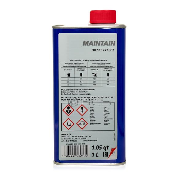 1 litr FUCHS MAINTAIN DIESEL EFFECT - dodatek do paliwa, 2. zdjęcie - sklep olejefuchs.pl
