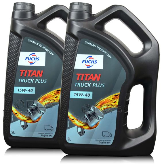 10 litrów FUCHS TITAN TRUCK PLUS 15W40 - olej silnikowy - ZESTAW - TANIEJ, Opakowanie / zestaw: 10 litrów (2 x 5 litrów) - sklep olejefuchs.pl