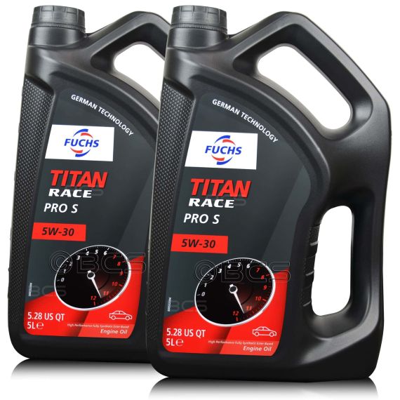 10 litrów FUCHS TITAN RACE PRO S 5W30 - w pełni syntetyczny (fully synthetic ester oil) olej silnikowy - estry i PAO - ZESTAW - TANIEJ, Opakowanie / zestaw: 10 litrów (2 x 5 litrów), Lepkość SAE: 5W30 - sklep olejefuchs.pl